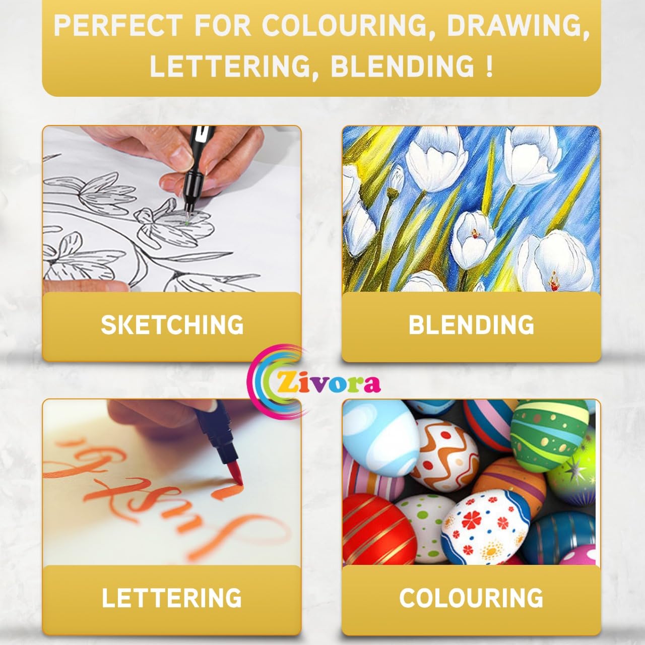 Amazon | アクリルペイントマーカーセット 120色 デュアルチップ (3mm 