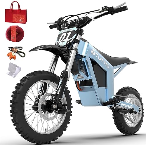 Tuttio Soleil01-GB Electric-Dirt-Bike - 2026 Upgrade 3000W Peak E-Bike, 14"/12" Fat Tire E-Motorcycle with 48V 21AH Battery 200NM Mountain Off-Road Dirtbike for Adults Teens