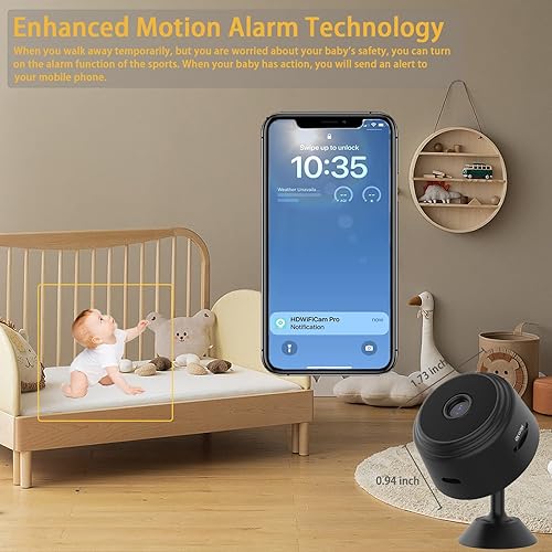Miniatura 6 de Chihod Cámara oculta Mini cámara espía cámaras de seguridad para interiores y exteriores cámara portátil HD 1080P cámara inalámbrica WiFi con visión