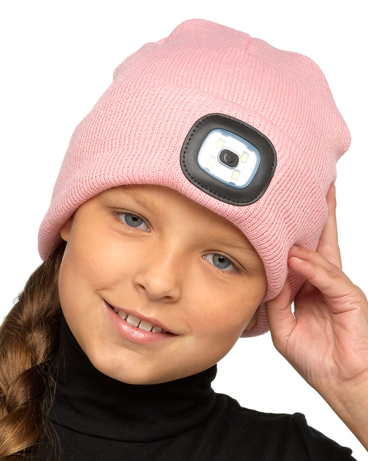 UndercoverAdults Mens Womens & Kids Hands Free Light Up LED Knitted Winter Beanie Hat