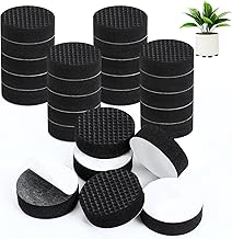 Augshy Invisible Flower Pot Feet, Pack of 90 Black Flower Pot Feet Non-Slip Rubber Flower Pot Coasters Self-Adhesive Plant Pot Rubber Feet Flower Pot Feet for Indoor Outdoor Use
