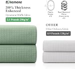 Dynamene Sage Rideau de douche vert - Rideaux de douche pour salle de bain, 256GSM Rideau de bain en polyester pondéré de luxe avec 12 Crochets en plastique,72Wx72H,vert