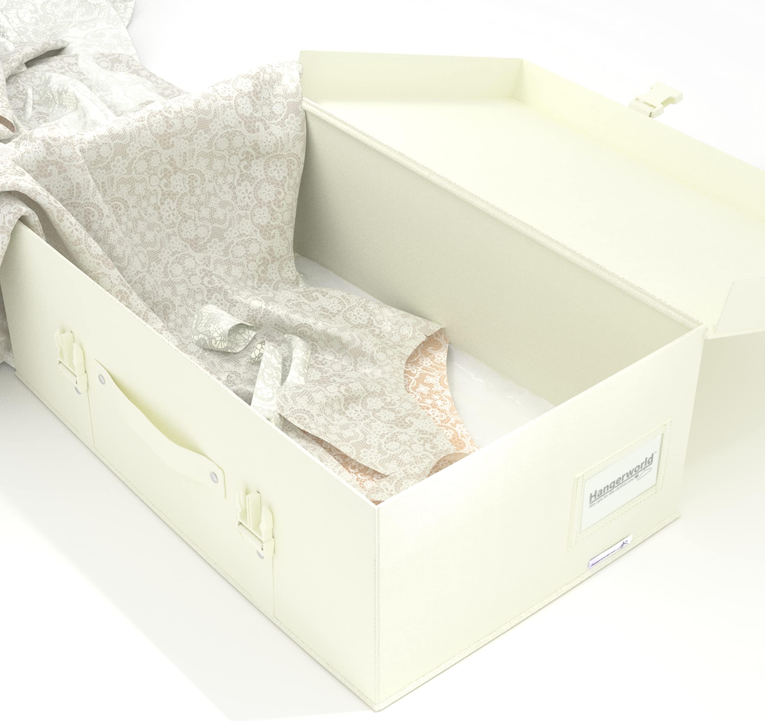 Phaicoilo Large Wedding Dress Storage Box Beige