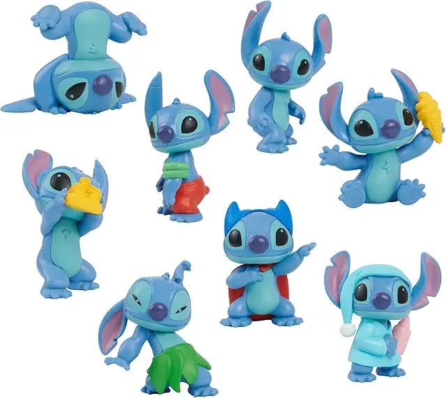 Figuritas de Stitch: Juego de 8 Piezas Disney Lilo & Stitch Coleccionables