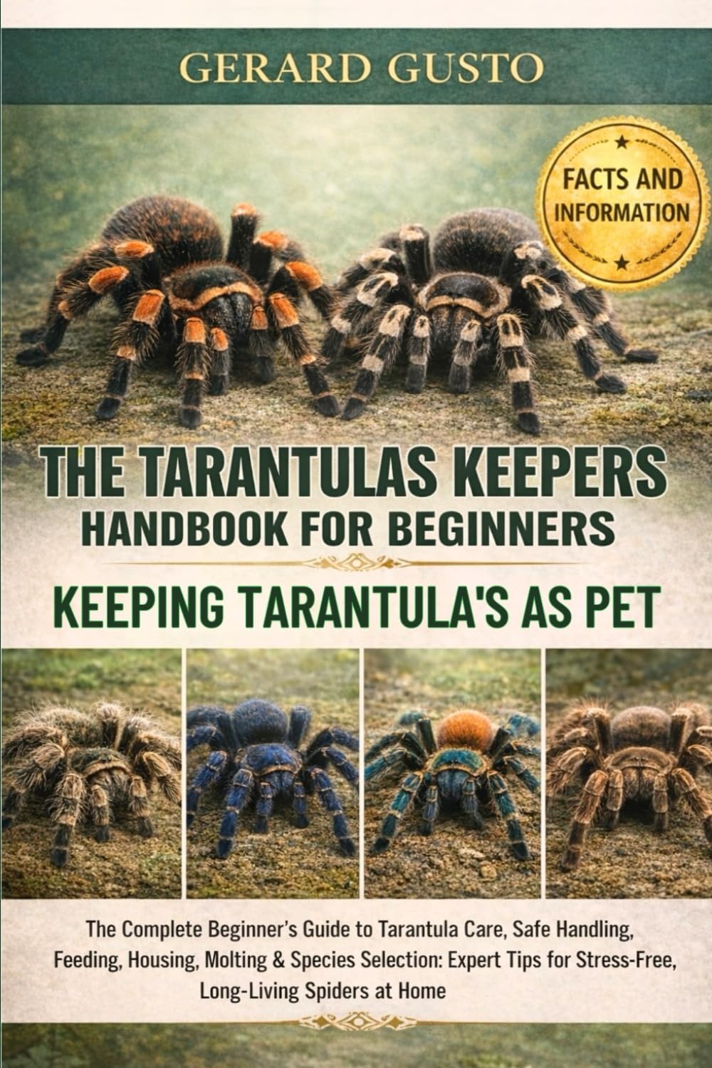 THE TARANTULAS KEEPERS HANDBOOK FOR BEGINNERS: The Complete Beginner’s Guide to Tarantula Care, Safe Handling, Feeding, Housing, Molting & Species ... for Stress-Free, Long-Living Spiders at Home