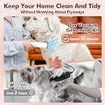 Dog Grooming Kit, 3.2L Large Capacity Pet Grooming Vacuum for Dogs and Cats, 12,000Pa Strong Suction & Low Noise Pet Pro Grooming Tool with 5 Pets Grooming Tools for Shedding Pets and Cats