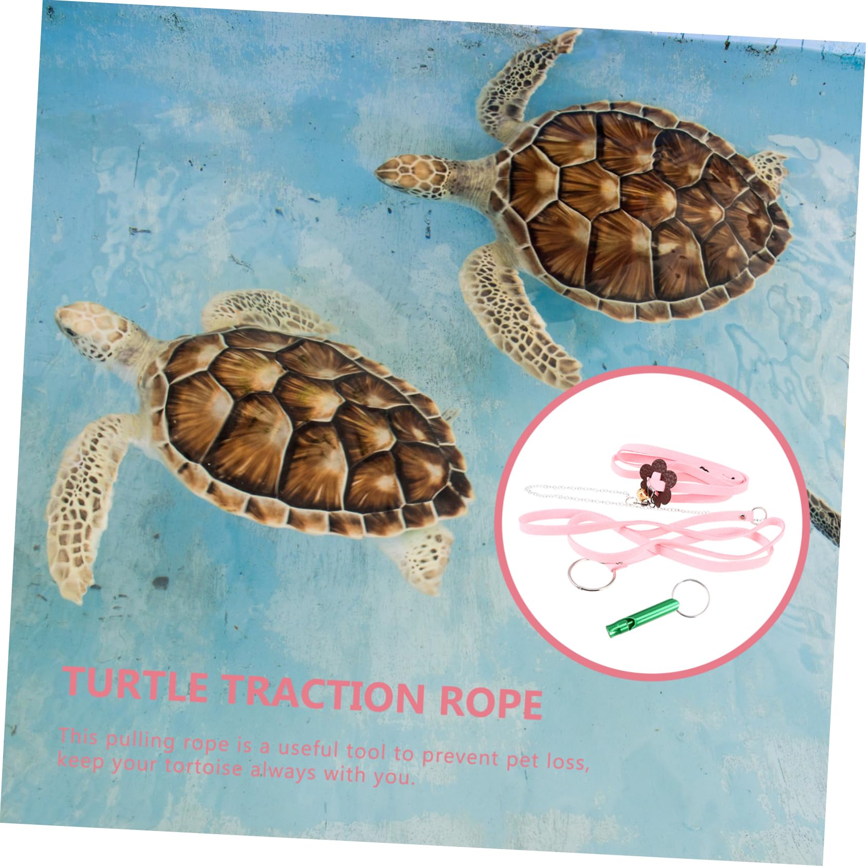 BESPORTBLE Harnais Tortue Rose Petite Laisse Traction Pet pour Tortue Sortie Léger Simple Et Pratique à Porter