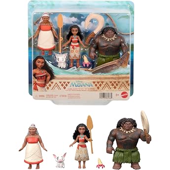 Mattel Disney Moana Set of 3 Small Dolls & Accessories