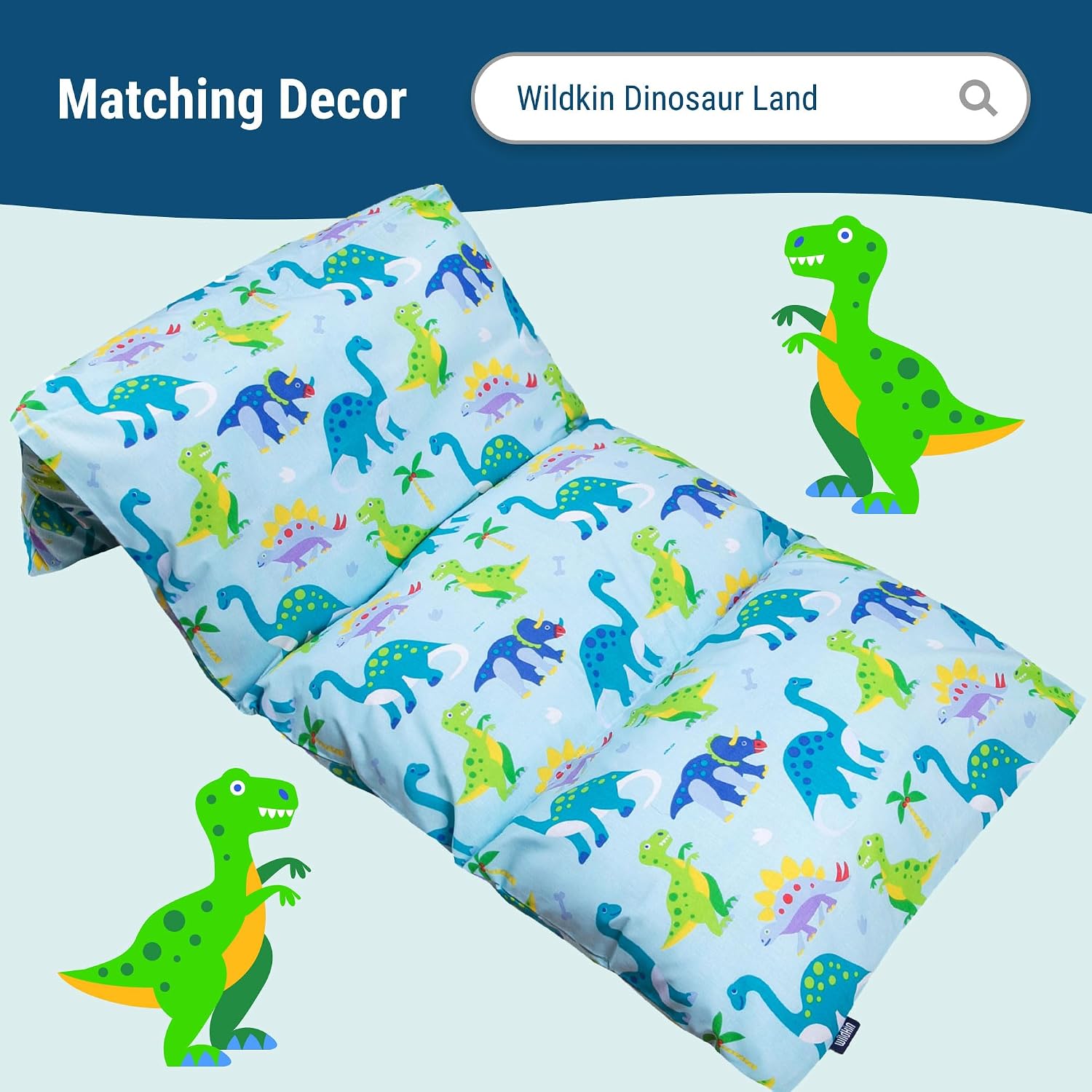 Wildkin Plush Baby Blanket – Soft & Cozy Comfort, Ideal for Toddlers, Travel & Daycare - Dinosaur Land