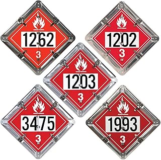 Aluminum Flip File Placard, One Set with 5 Legends, Numbered - 13.75