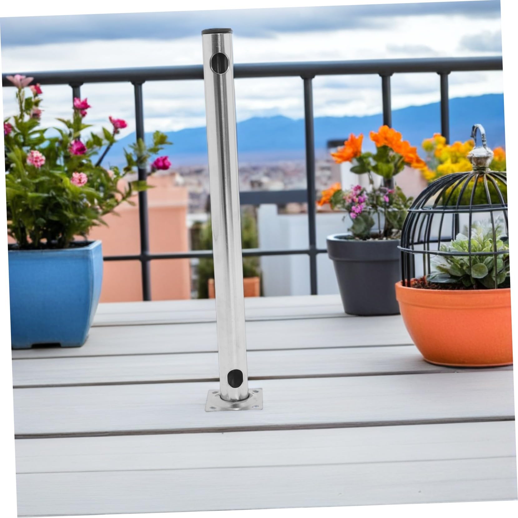 Angoily 2pezzi Supporto Per Antenna in Acciaio Inossidabile Staffa Di Montaggio Parete Per Telecamera Supporto Verticale Per Antenna Wireless Per Tv Esterna Staffa Di Rete Wi-fi e Configur