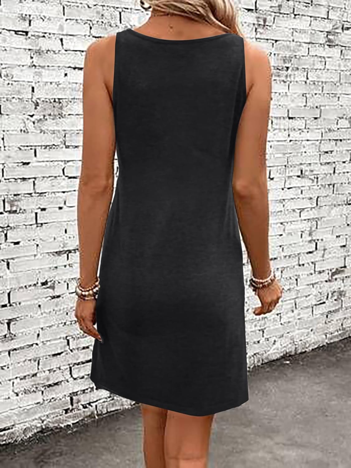 LUKYCILD Summer Dress Beach Dresses for Women Casual Mini Tank Sundresses Sleeveless Vacation Hawaiian Dresses - Image 5