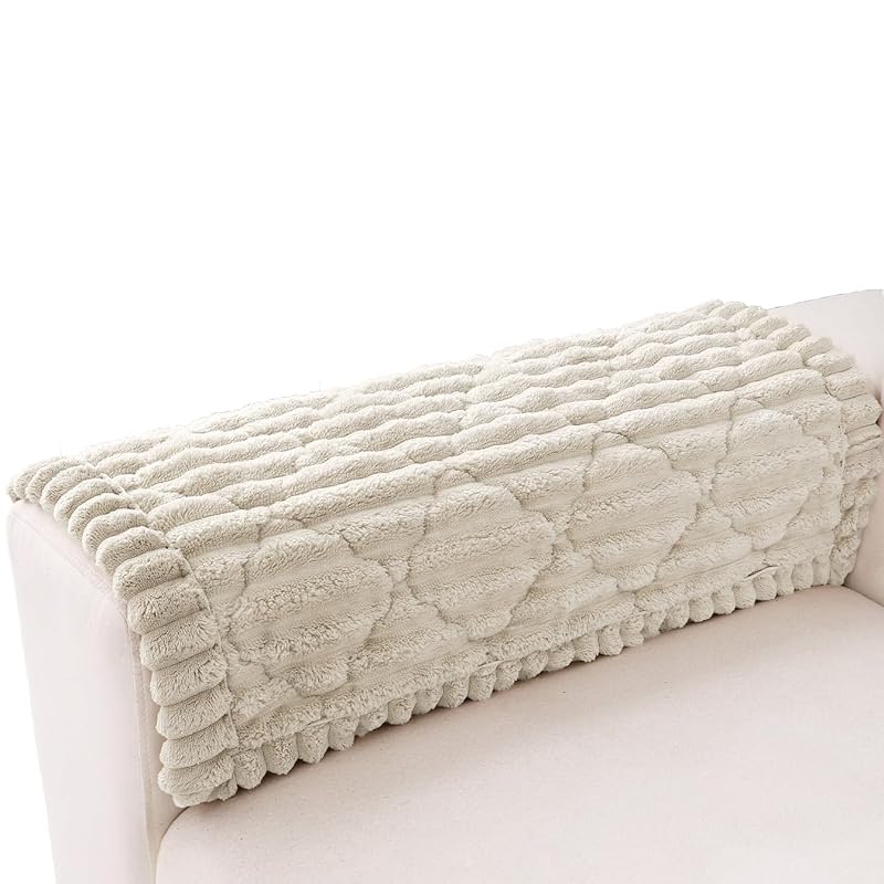 Capa Impermeável para Braço de Sofá Lavish Cover, Antiderrapante, Bege, 69,85 x 69,85 cm, 1 Unidade