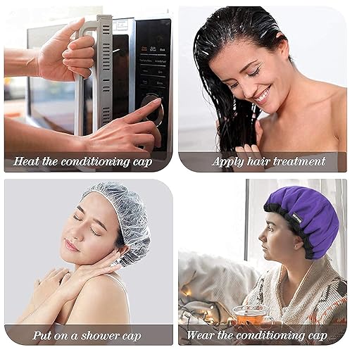 Miniatura 7 de Gorro térmico de acondicionamiento profundo, vaporizador de cabello para uso doméstico natural, tapa térmica inalámbrica para acondicionamiento
