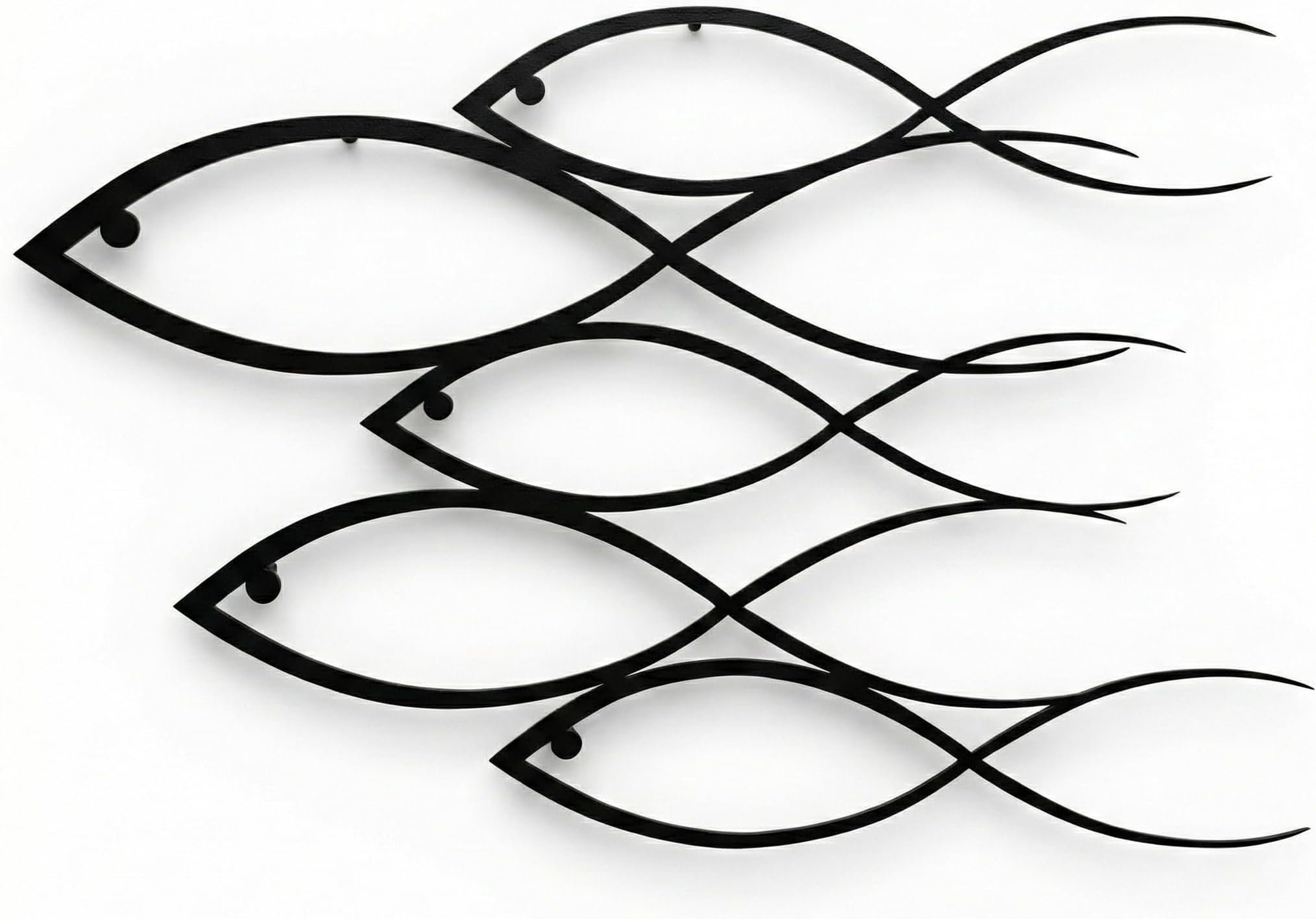 DEKADRON Fish Metal Wall Art, Wall Art For Living Room, Wall Decor, Metal Wall Decor, Wall Art, Living Room Wall Decor, Outdoor Metal Wall Art, Wall Sculptures, (18" W x 12" H / 45x30cm)