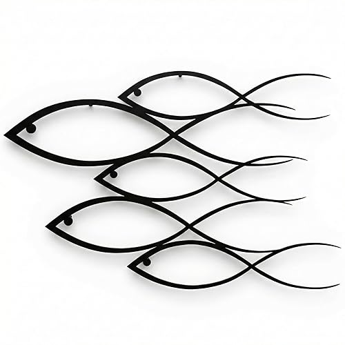 DEKADRON Metal Wall Decor, Fish Family,Home Decoration,Wall Sign, Metal Wall