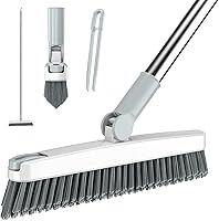 Vista 8 de AIR U+ Cepillo de lechada con mango largo cepillo de limpieza giratorio de 180° con pinzas para sujetar el cabello en forma de V cepillo de lechada