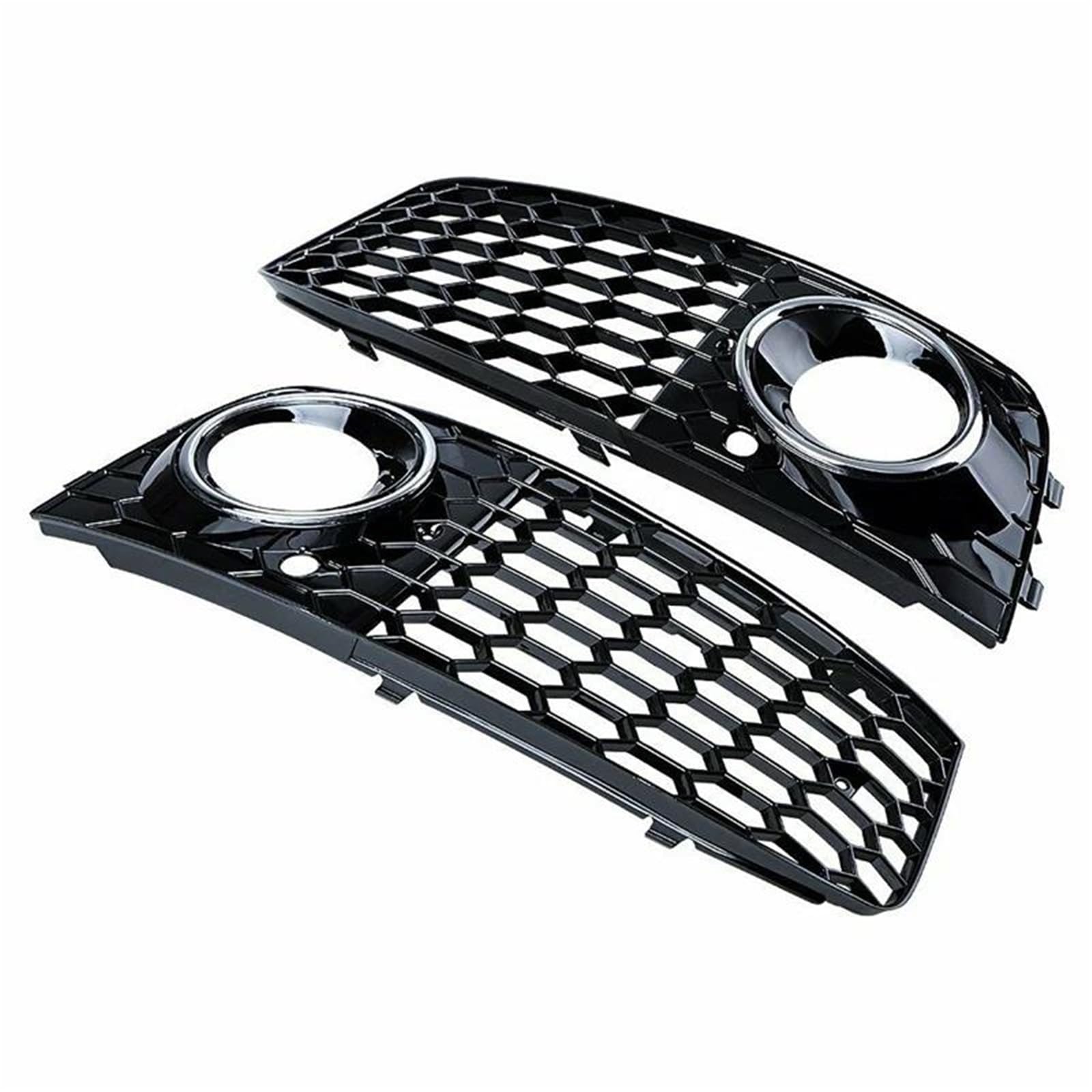Rejilla De Radiador Luz Antiniebla Del Parachoques Delantero Brillante, Lámpara De Malla, Parrilla Para A4 B8 2008-2012, Accesorios Cromados Para Coche Parrilla Frontal(Chrome)