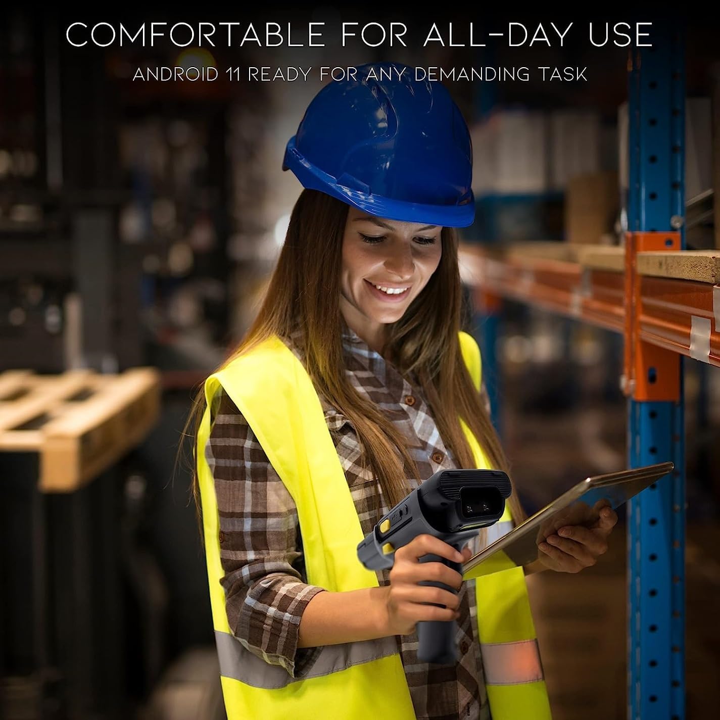 Chainway C61 Wireless Android Barcode Scanner Handheld with Pistol Grip, Zebra 2D/1D/QR Code Reader, Android 11 with Play Store, Vivid Screen, WiFi, Warehouse Inventory Scanning (Build Your Own)