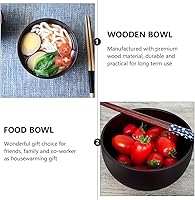 Vista 9 de Tazón de madera de azufaifo Tazón de frutas Tazón de madera Cuenco de madera para servir Tazones de postre Recipientes Tazón de comida Bocadillos