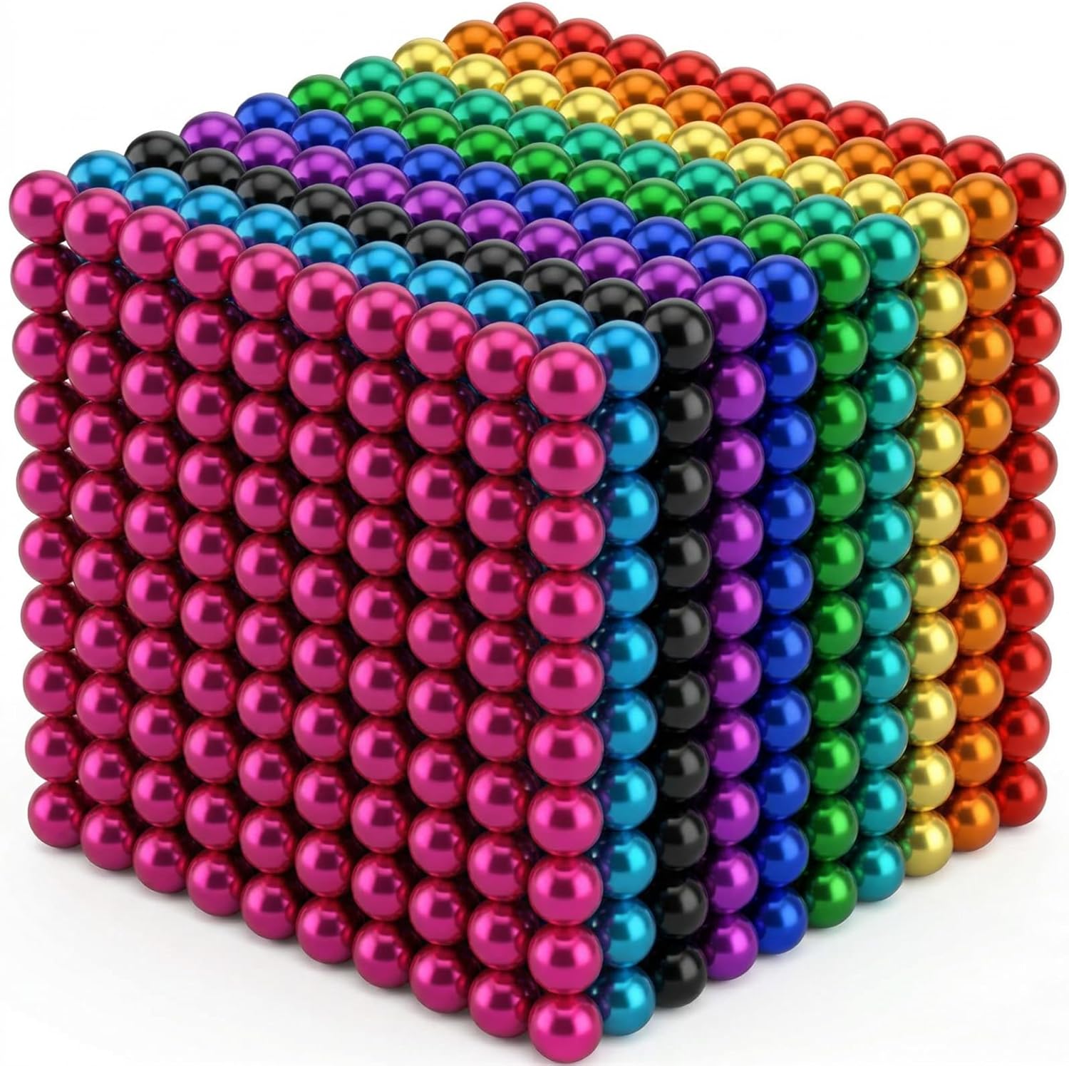 Magnetic Desk Toys for Adults Office, Mini Fidget Magnet Balls for Stress Relief, 1000 Pcs Executive Desk Accessories & Focus Tool (Age 14+) (1000Pcs, 10 Colors)