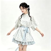 Tang Hanfu Printed round-neck short sleeve top and shorts,Lyocell and rayon fabric, Daily Chinese traditional dress