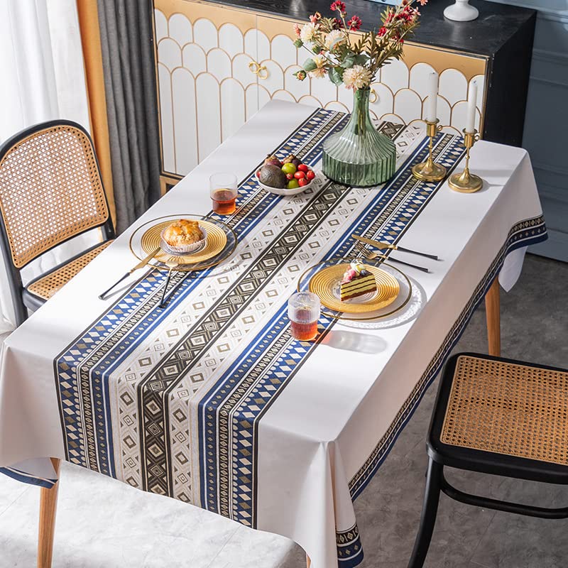 Nappe rectangulaire imperméable en vinyle robuste pour dire adieu aux taches de graisse tenaces