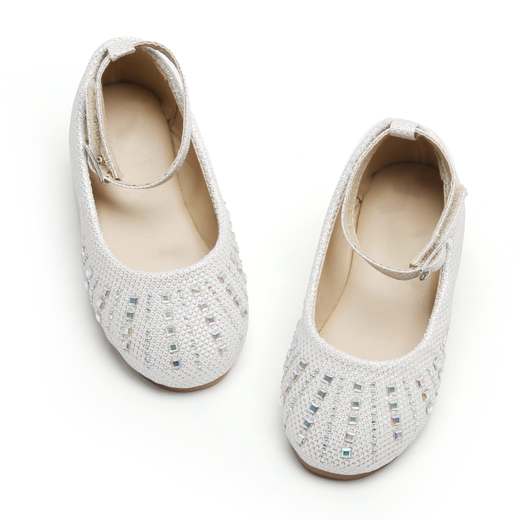 Otter MOMO Toddler Little Girls Princess Shoes Mary Jane Ballerina Flats Flower Girl Dress Shoes