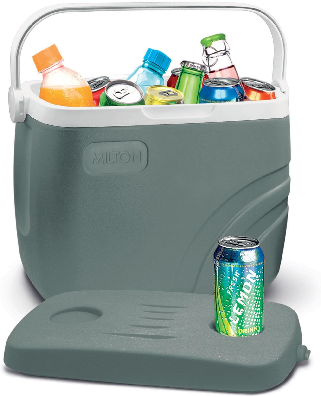 Milton Super Chill 30 Insulated Ice Pail 24 litres, Dark Green, Ice Box, Ice Storage Bucket, Food Box Fresh Food and Beverage Storage, Medical Purpose Storage
