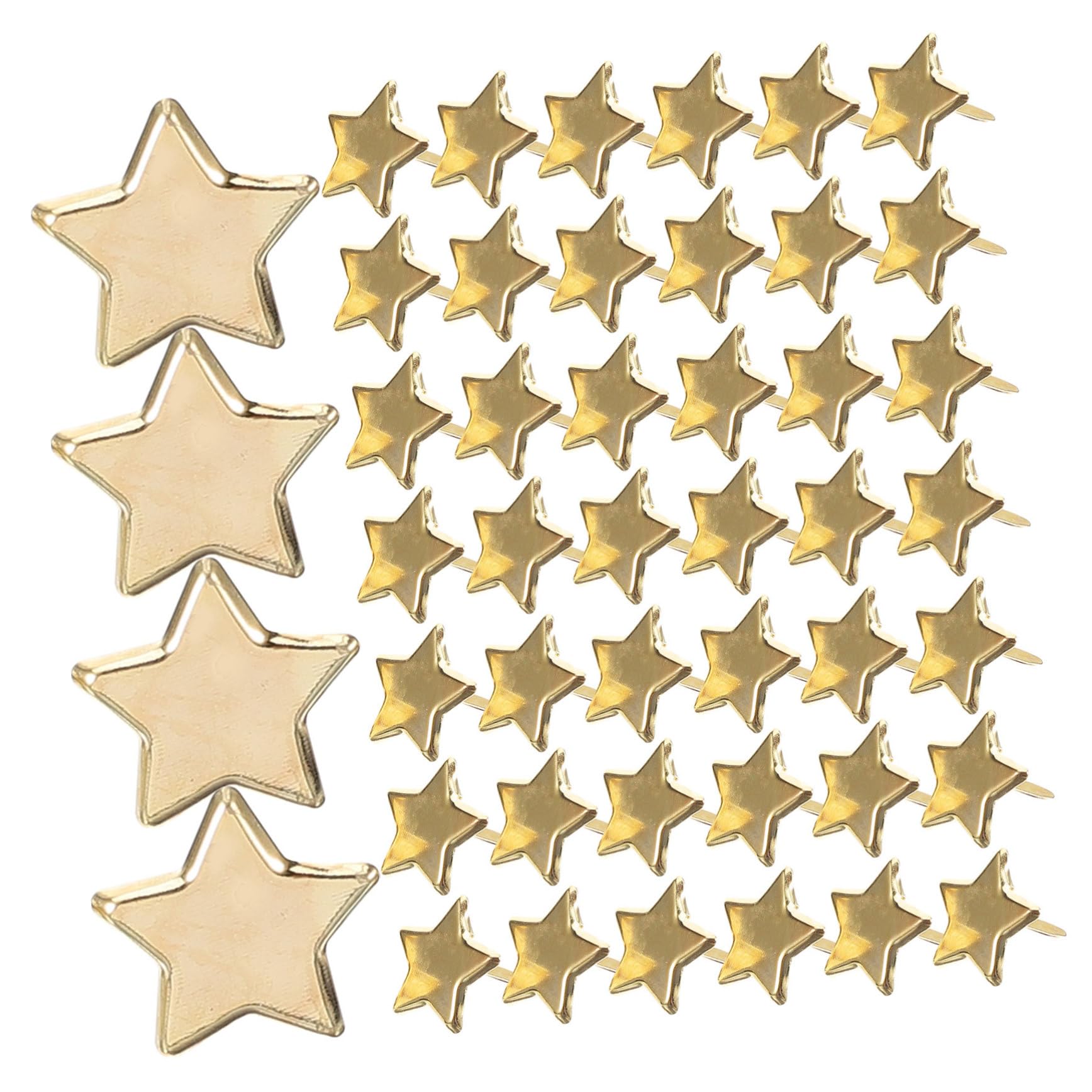 ERINGOGO Metal Brad Fasteners Set 50pcs Star Brads DIY Photo Album Scrapbook Kit Accessories