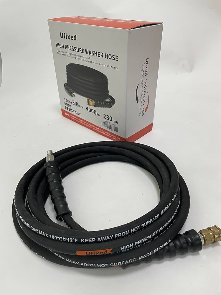 3/8 Pressure Washer Hose 100Ft, Ufixed Power Washer Hose Hot