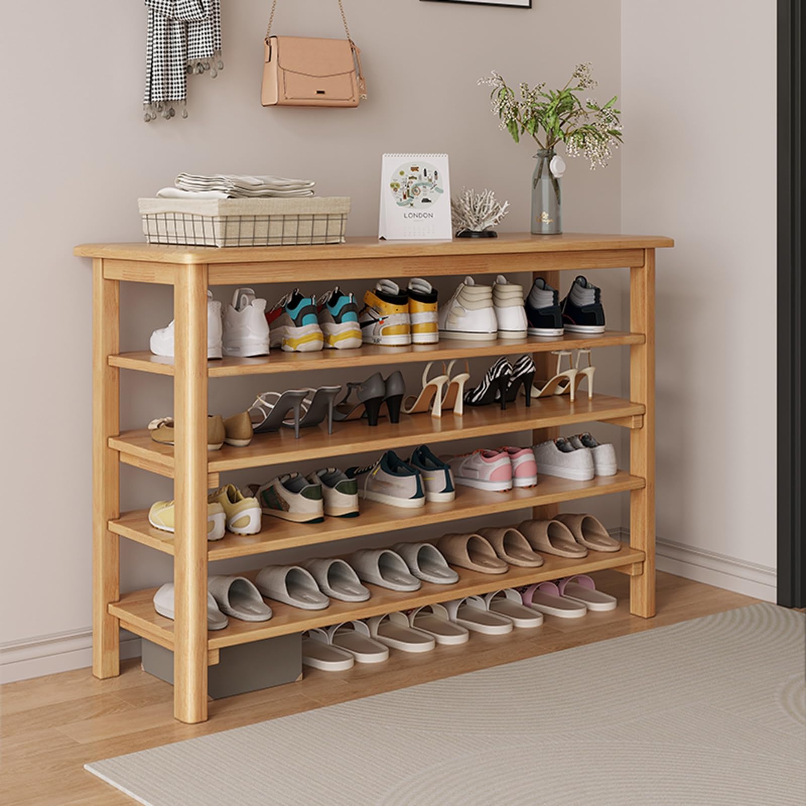 Meuble à chaussures de 100 cm idéal pour organiser un couloir ou un salon
