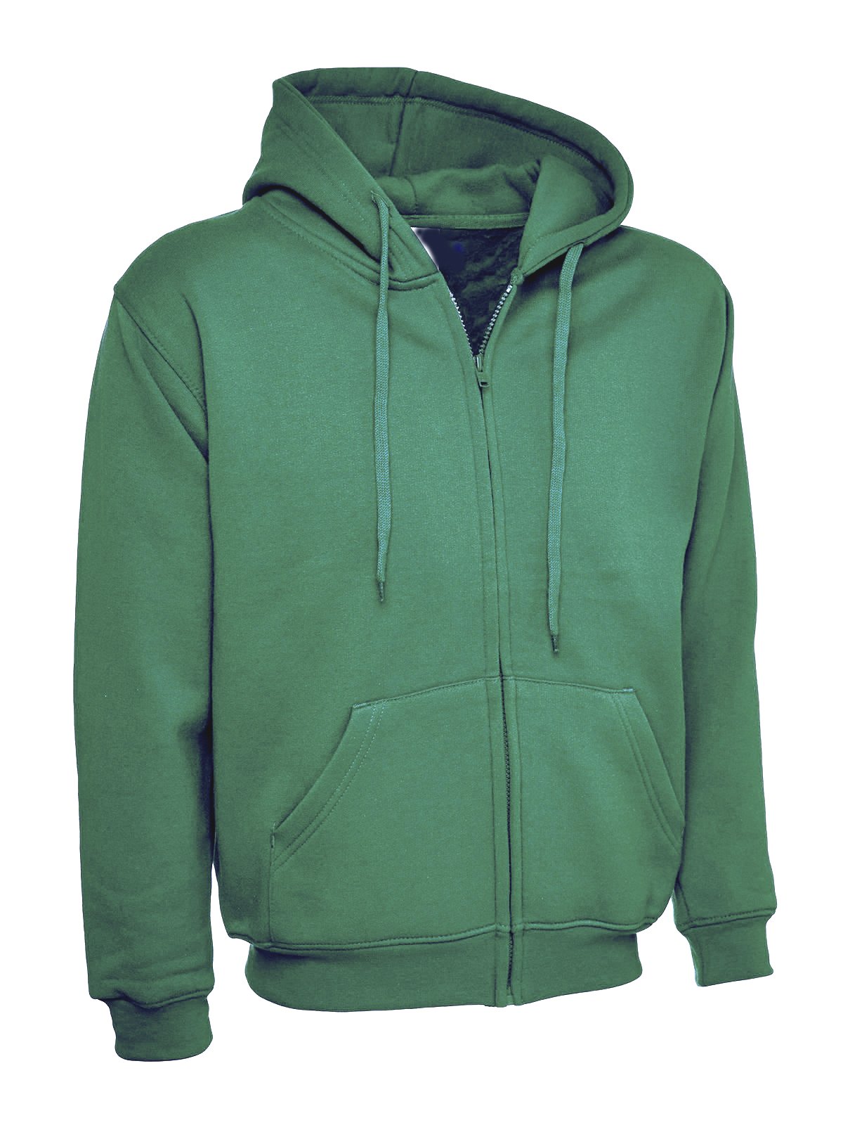 Ladies Zip-Up Hoodie Size 10 to 28 Plus Loose Fit Plain Hooded Sweatshirt NEW (UK 20-22, Olive)