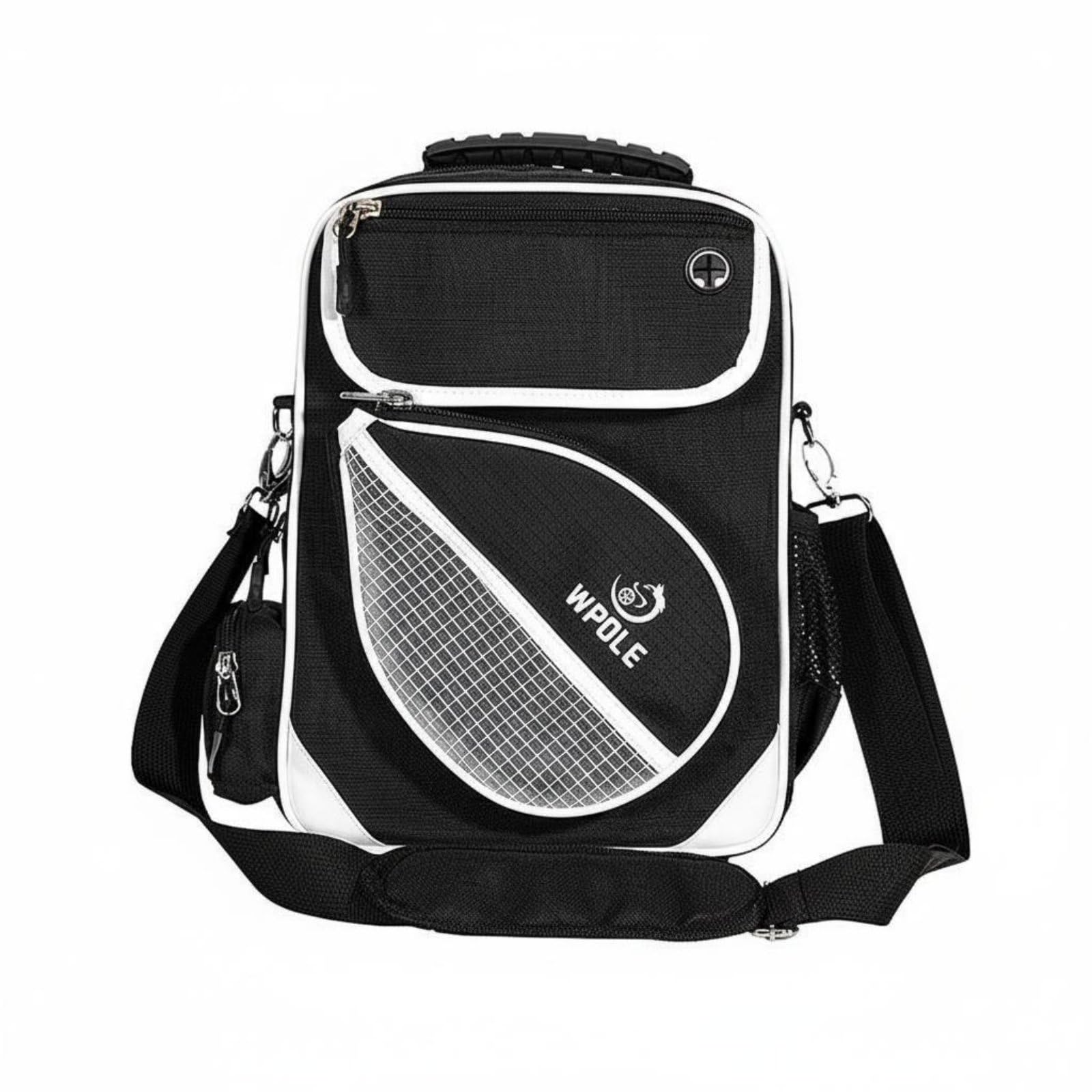 bnf® table tennis bag portable badminton racket bag zippered badminton racket case for competition, training, black