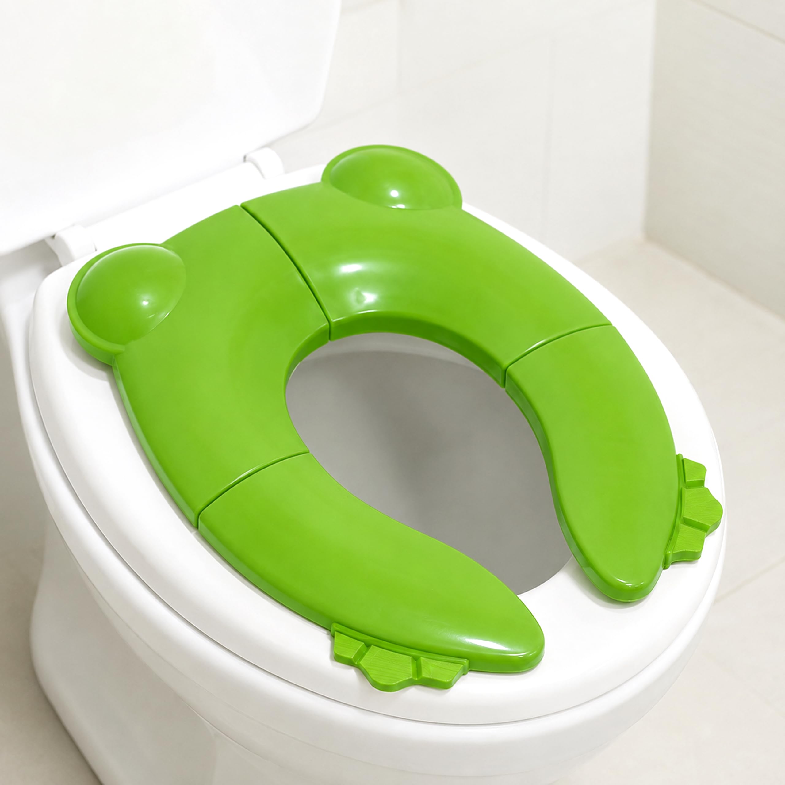 Kids Station Foldable & Portable Baby Potty Training Seats-Suitable for potty training of Boys-Potty Training Seat for 1+ Year child-Travel Friendly, Easy to Carry (Green, Foldable Potty Seat)-image-28