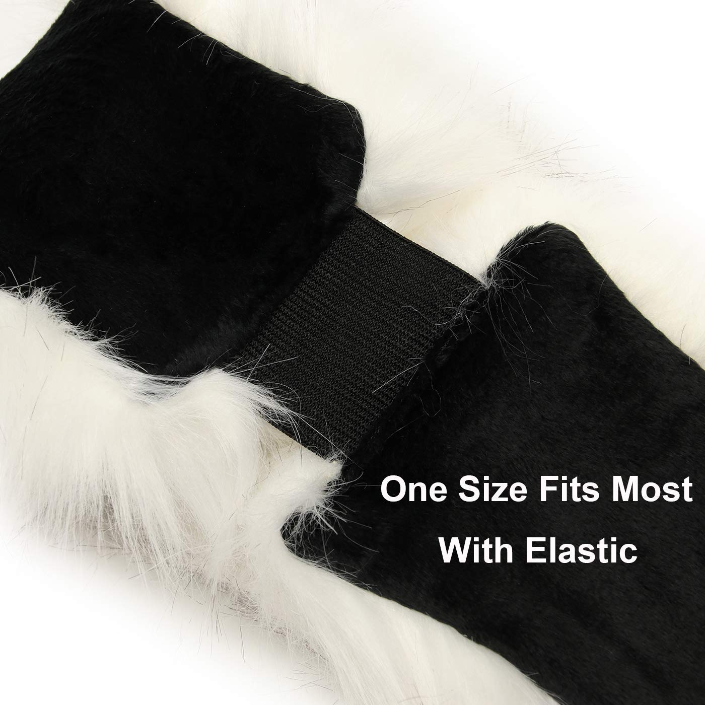 White Faux Fur Headband Adjustable Soul Young OSFM Woman main image 4