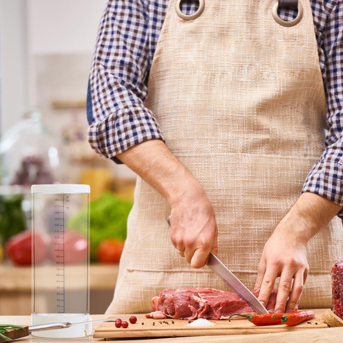 Pot de Contrôle du Sel 0,5g en Pp Beige Doseur Précis et Étanchéité pour Limiter le Sel Cuisine Facilement
