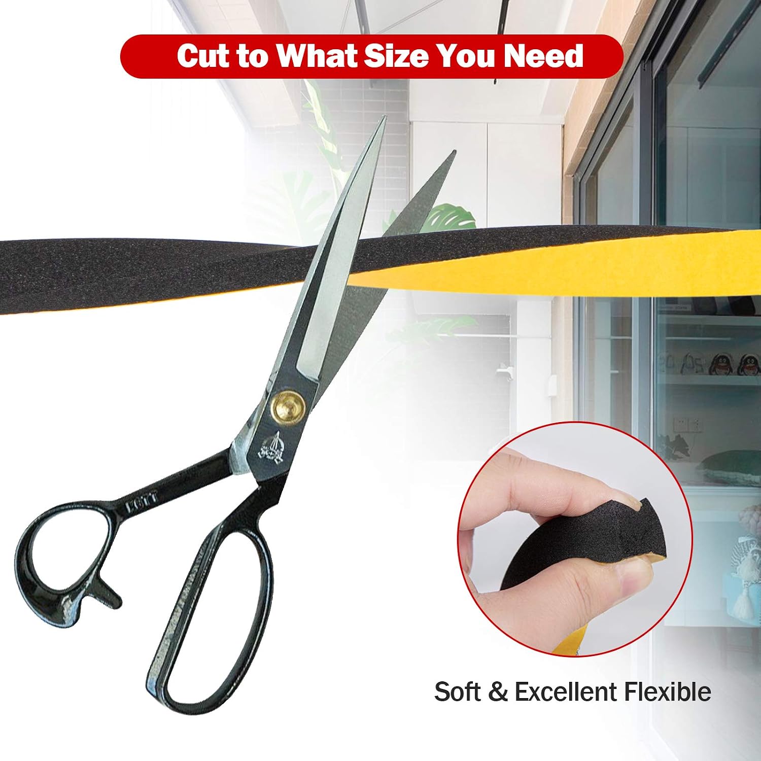 Buу 1 gеt 1 🔥 Weather Stripping Door Seal Strip,High Density Foam Tape,Doors and Windows Insulation Soundproofing Weatherproof,Self Adhesive Rubber Weatherstrip Door Seal Strip (1/2''W X 1/2''T X 13'L) Bеѕt Cуbеr Mоndау 🔥 Weather Stripping Door Seal Strip,High Density Foam Tape,Doors and Windows Insulation Soundproofing Weatherproof,Self Adhesive Rubber Weatherstrip Door Seal Strip (1/2''W X 1/2''T X 13'L)