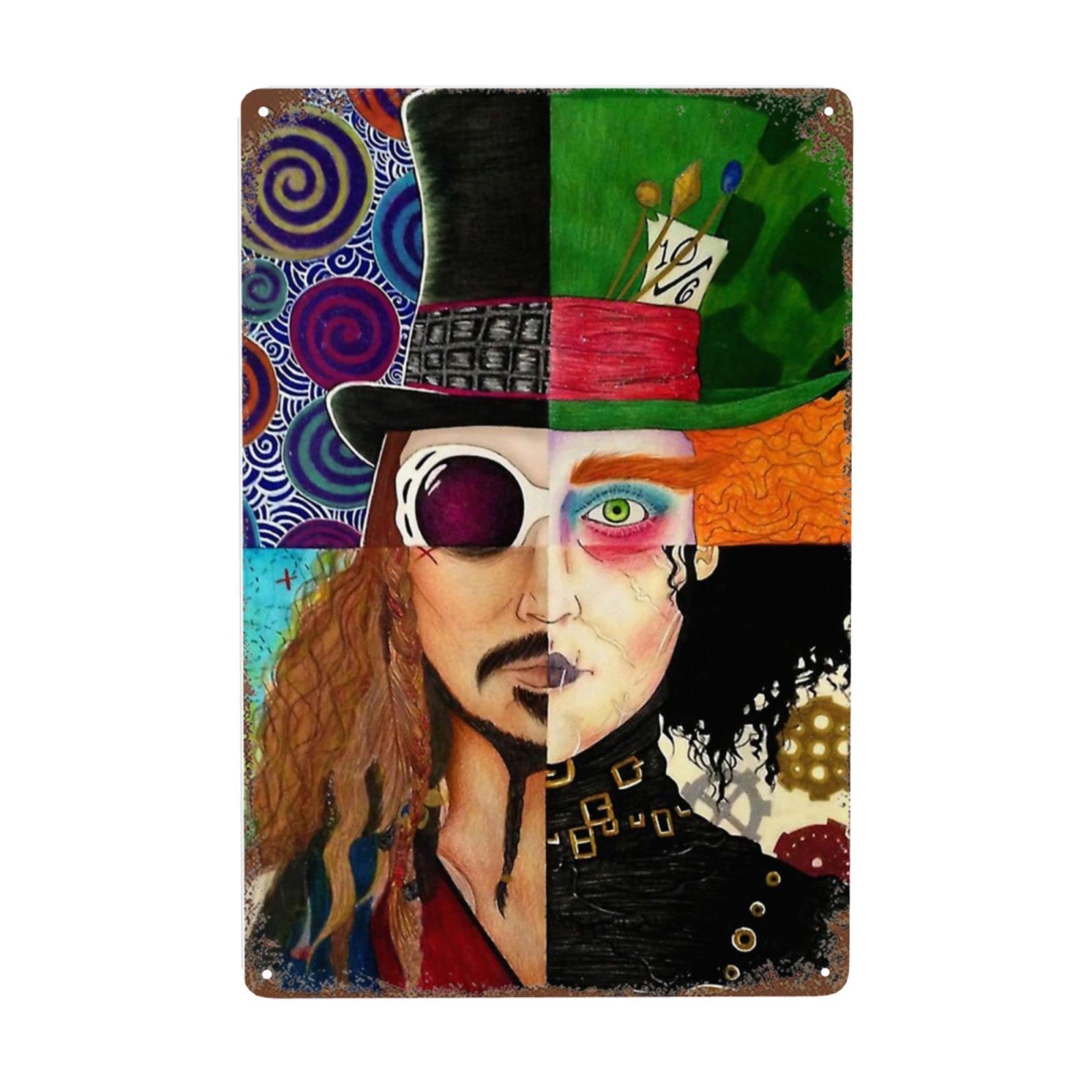 Buy liangh Classic Vintage Metal Tin Signs Movie Characters Collage Tin