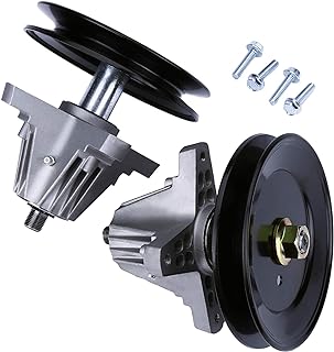 Replacement Spindle Assembly with Pulley Set of 2 - Compatible with MTD, Troy-Bilt and Cub Cadet 42 Inch Deck Lawn Mowers...