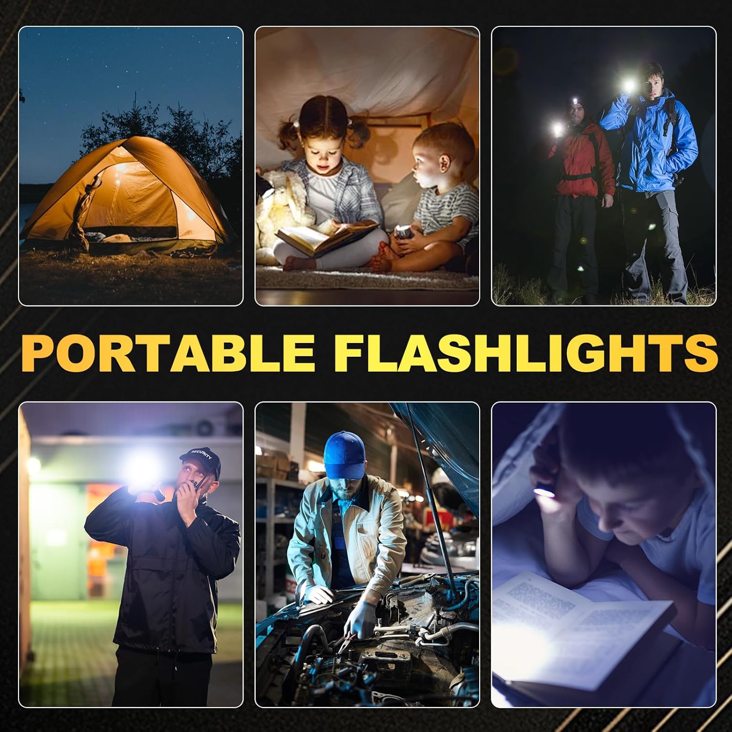 Rechargeable Flashlights High Lumens, 5 Modes Adjustable Brightness, Waterproof LED Tactical Flashlight, High Powered Handheld Flashlight for Home/Camping/Emergency (2 Pack)