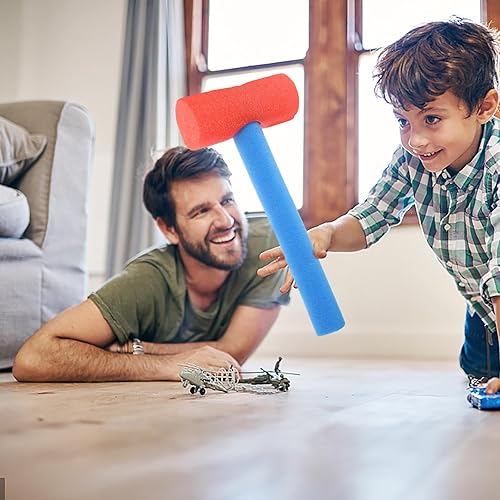 Miniatura 7 de DECHOUS Martillo de espuma de juguete para niños pequeños, mazos de espuma de utilería, martillo portátil, accesorios de martillo para niños, 5 uds