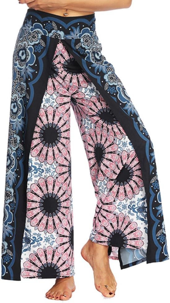 Women's Pants Summer Casual Loose Harem Pants Bohemian Print Aladdin Baggy Flowy Trousers Yoga Athletic Elasticated Wide Leg Palazzo Lounge Bottoms