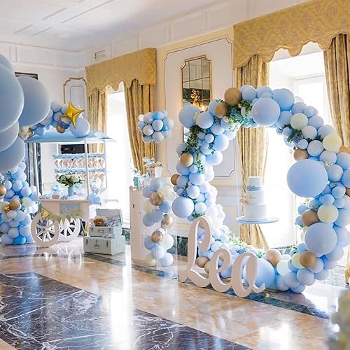Miniatura 4 de 50 globos azules de 12 pulgadas y globos dorados 50 piezas de 12 pulgadas
