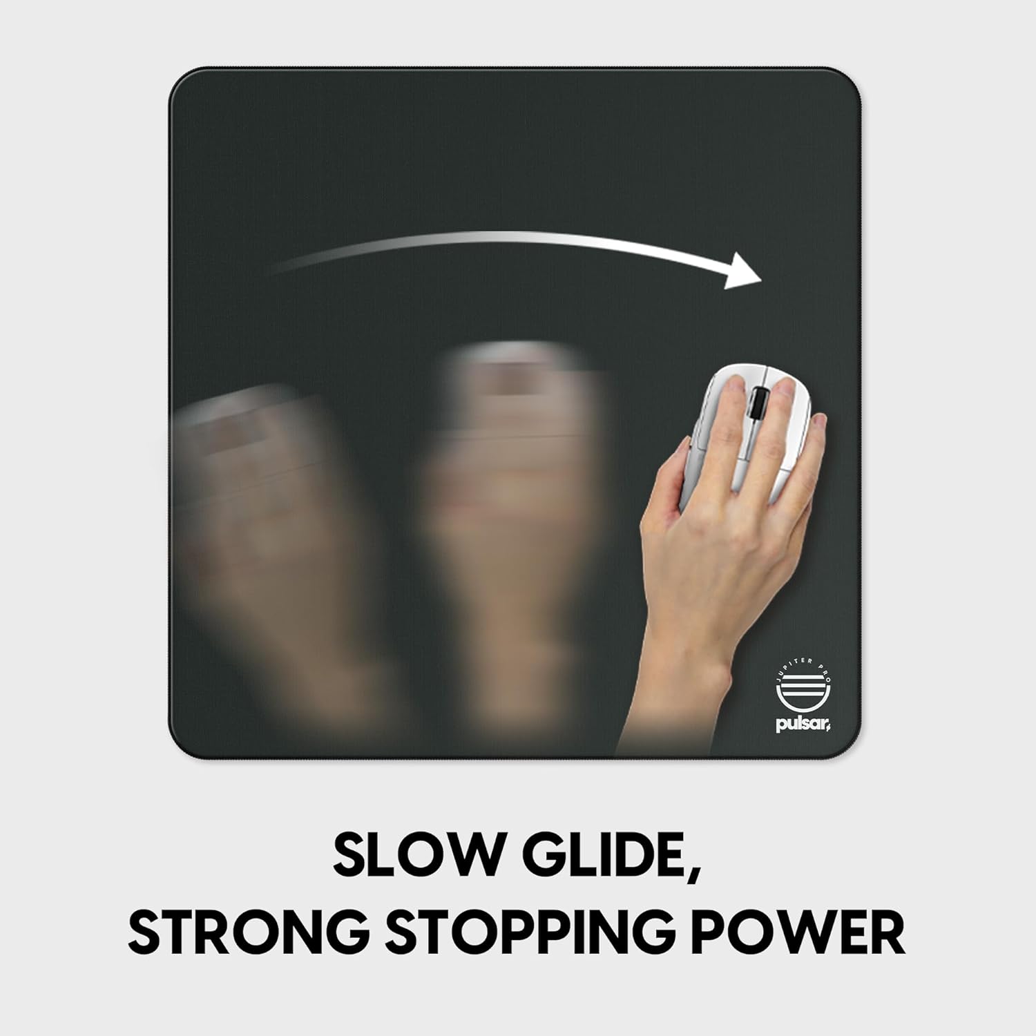 Pulsar Gaming Gears Esports Jupiter Pro Gaming Mousepad – Control Surface for Maximum Precision & Strong Stopping Power (X-Large SQ, Soft, Onyx Black)