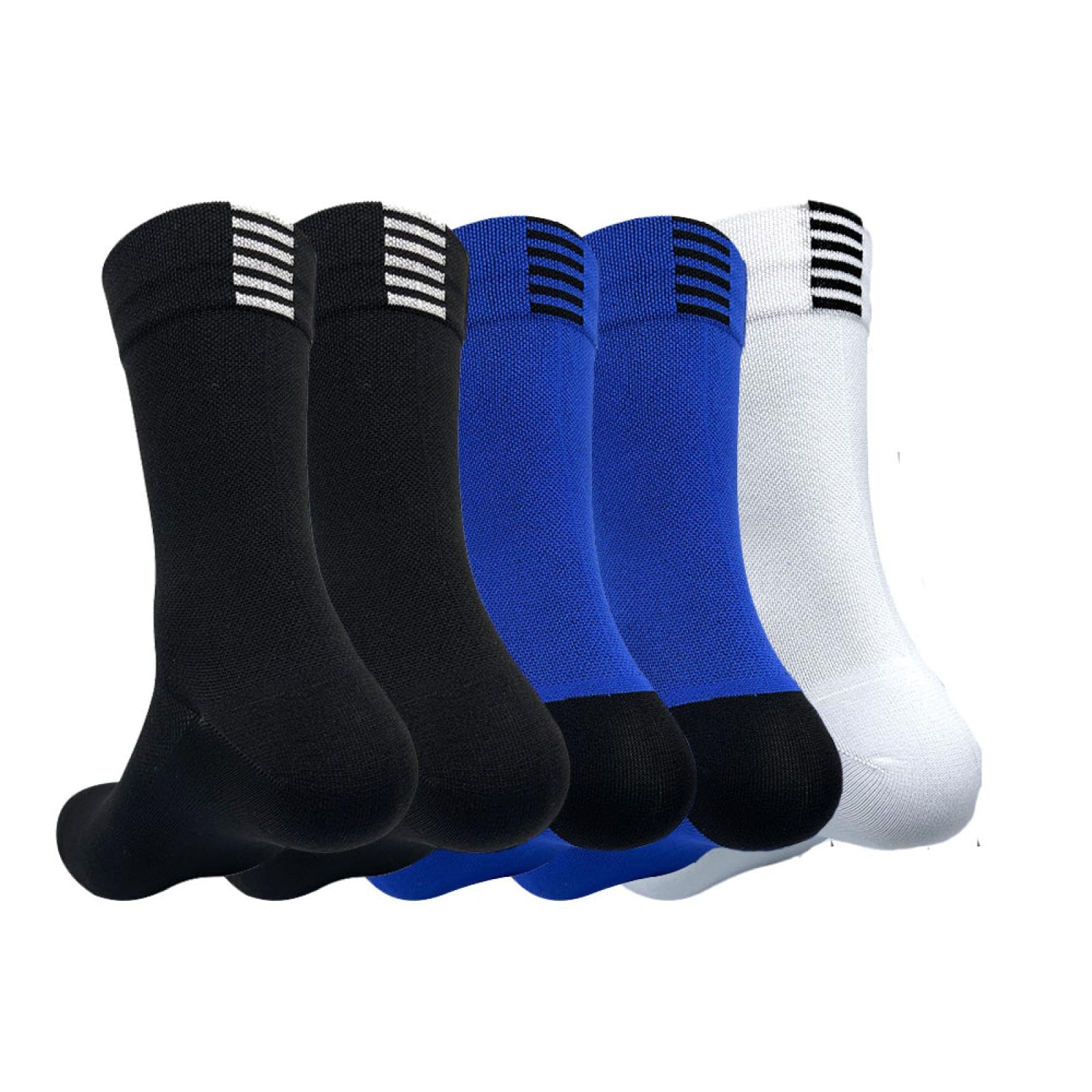 5 Paia Calzini Ciclismo e Corsa Calze sportive traspiranti unisex senza punti per Crossfit Corsa Ciclismo Running