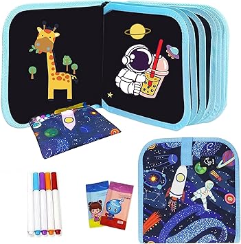 Bestie toys Doodle It and Erase. Kids Coloring Doodle Slate Board Book. Fun Learning Book
