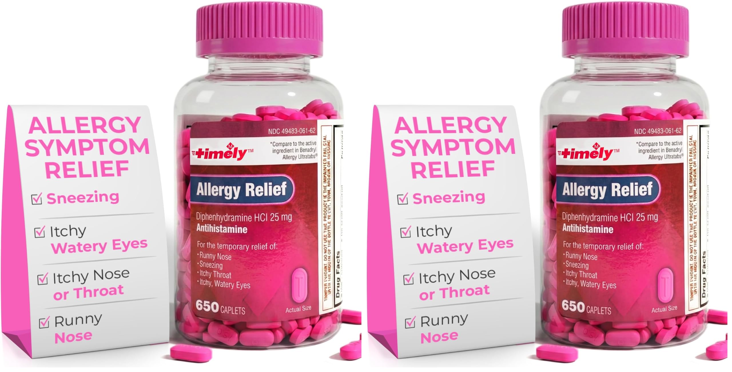 TIME-Cap Labs Allergy Relief Diphenhydramine HCl 25mg, 650 Caplets — Amazon image 10