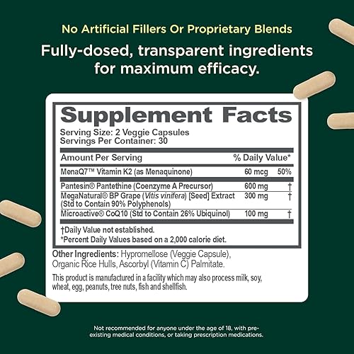 Miniatura 4 de The Genius Brand - Genius Heart, 60 píldoras vegetales - Suplemento de apoyo natural puede ayudar a los niveles de colesterol y puede ayudar a