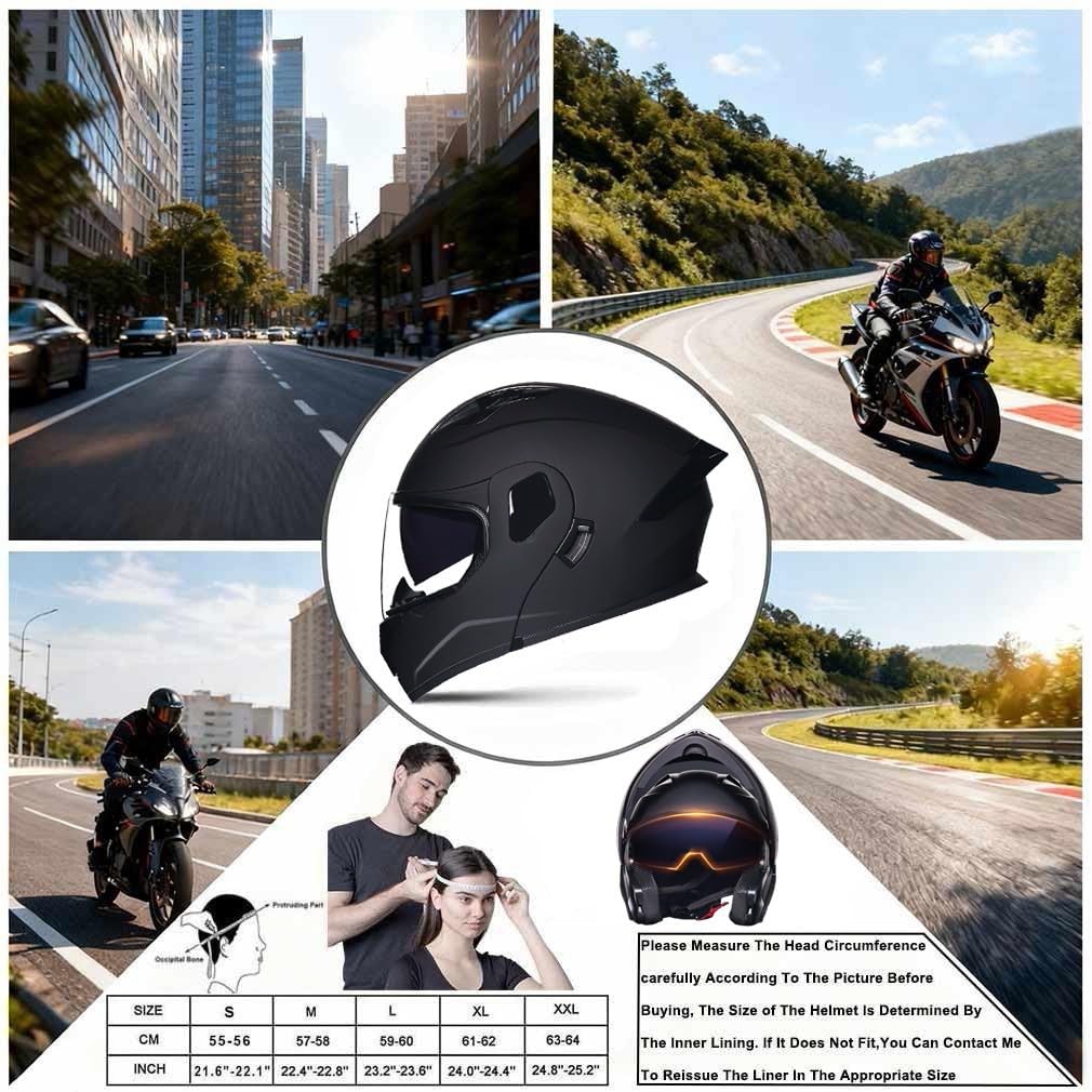 Kask szczękowy, modułowy kask z maską, certyfikat ECE, kask motocyklowy HD, odporna na mgłę, podwójna soczewka, zdejmowana odzież wewnętrzna, porowaty oddech dla dorosłych mężczyzn i kobiet